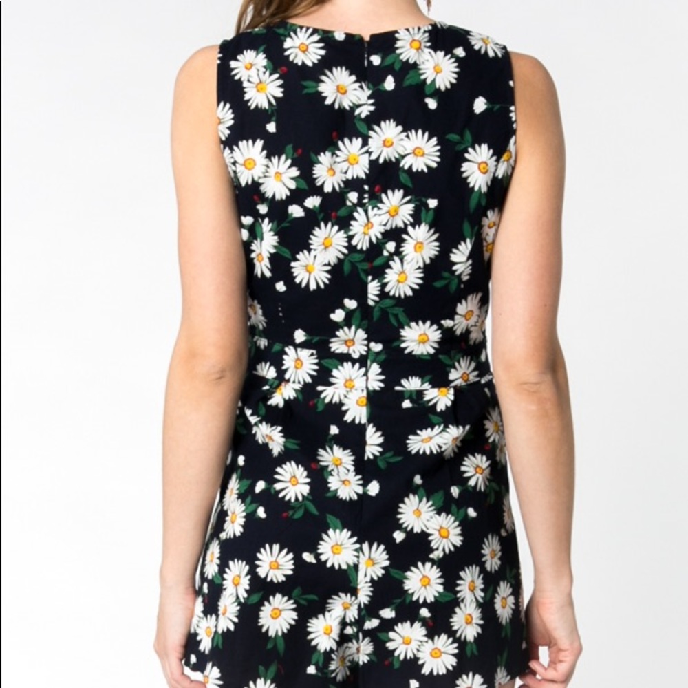 Navy Blue Floral Romper - Picture 3 of 4